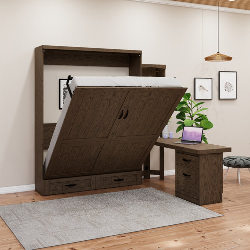 Hokku Designs Junxi Solid Wood Murphy Bed Wayfair